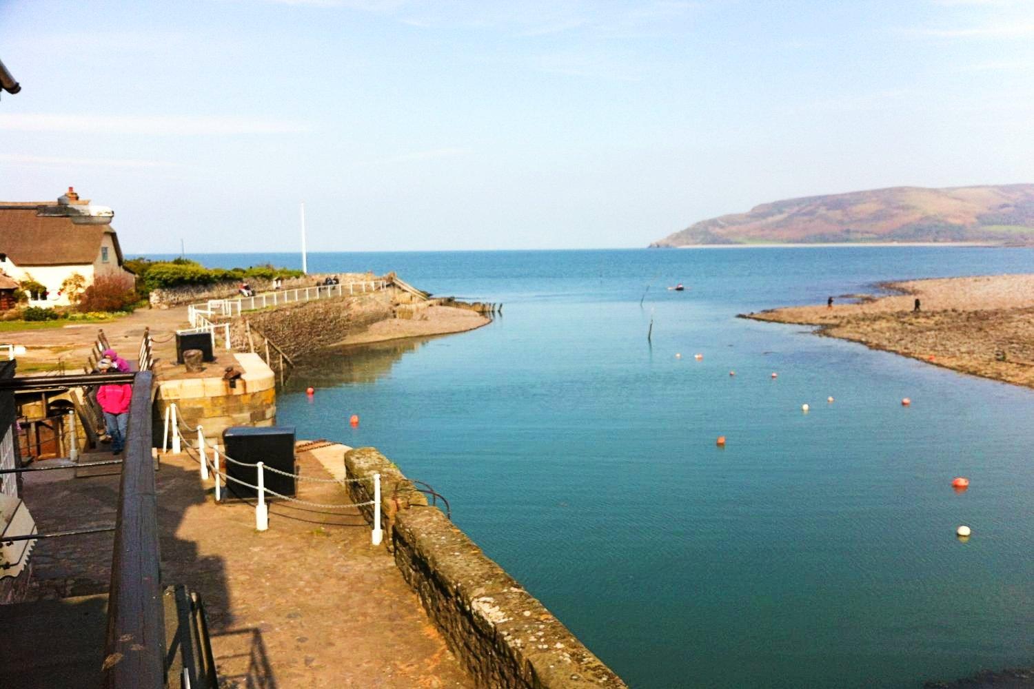 Summer sun sea view from Harbour House Apartment Porlock Weir