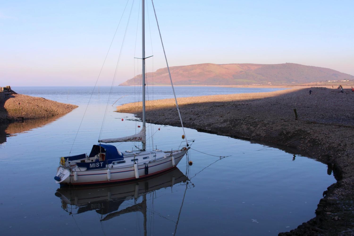 April 2019 glorious day sailing at Porlock Weir harbour