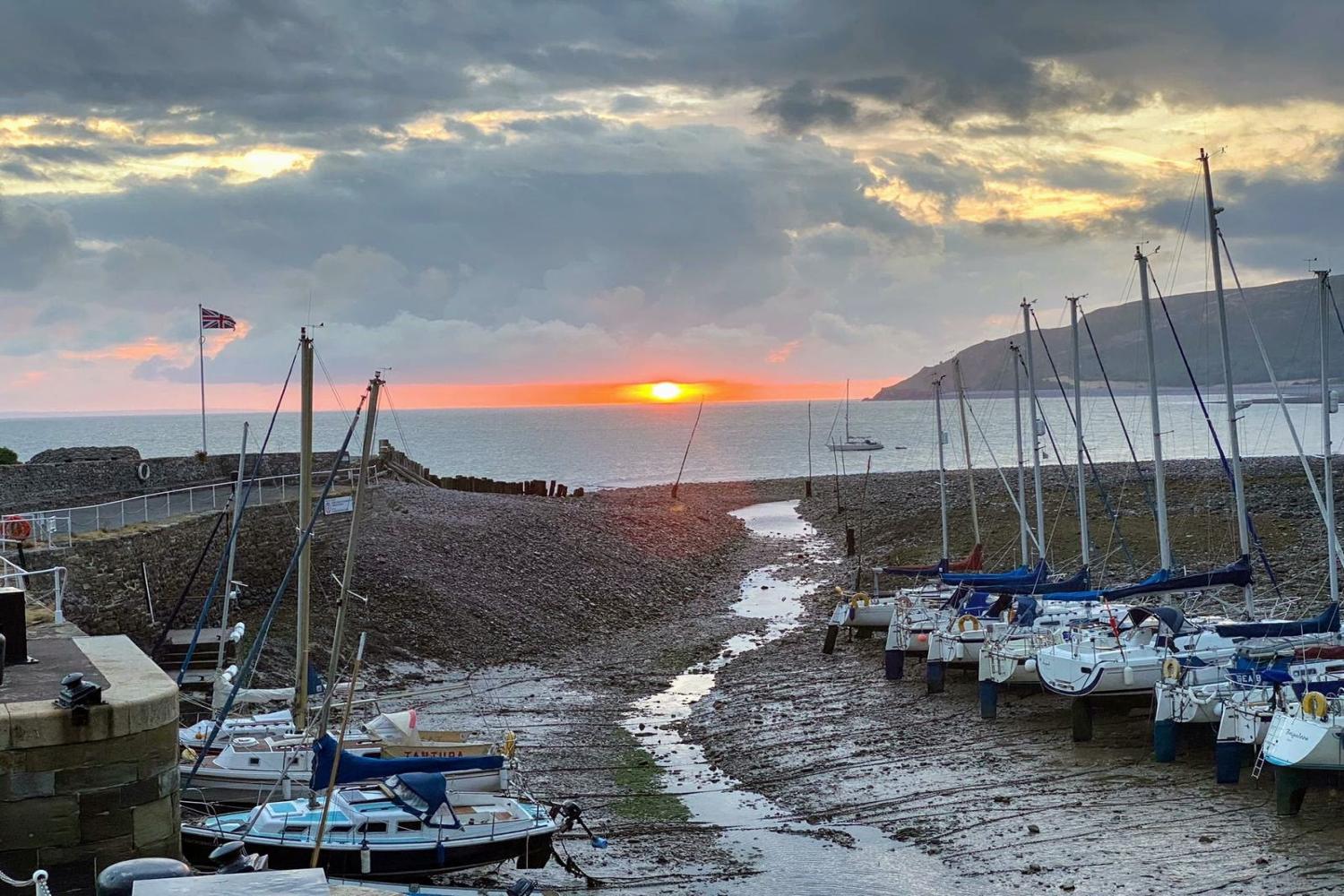 5am sunrise taken outside Harbour House, Pieces of Eight, Porlock Weir.