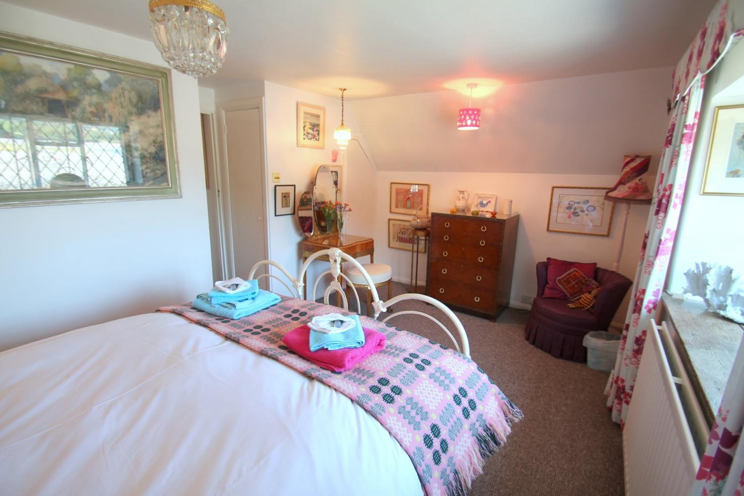 Master bedroom at Quay Cottage