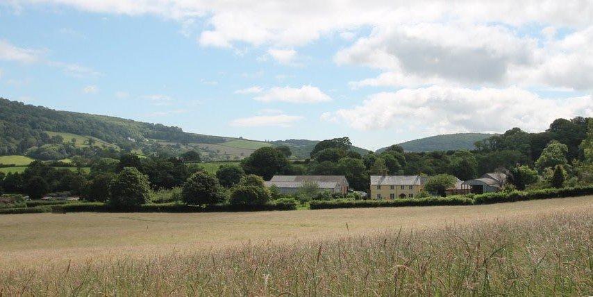 Looking towards Farm Cottage across the field