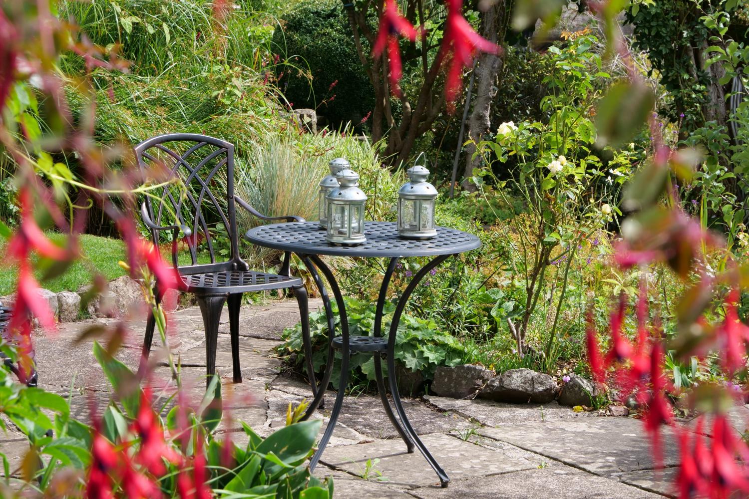 Take a seat in the garden and relax