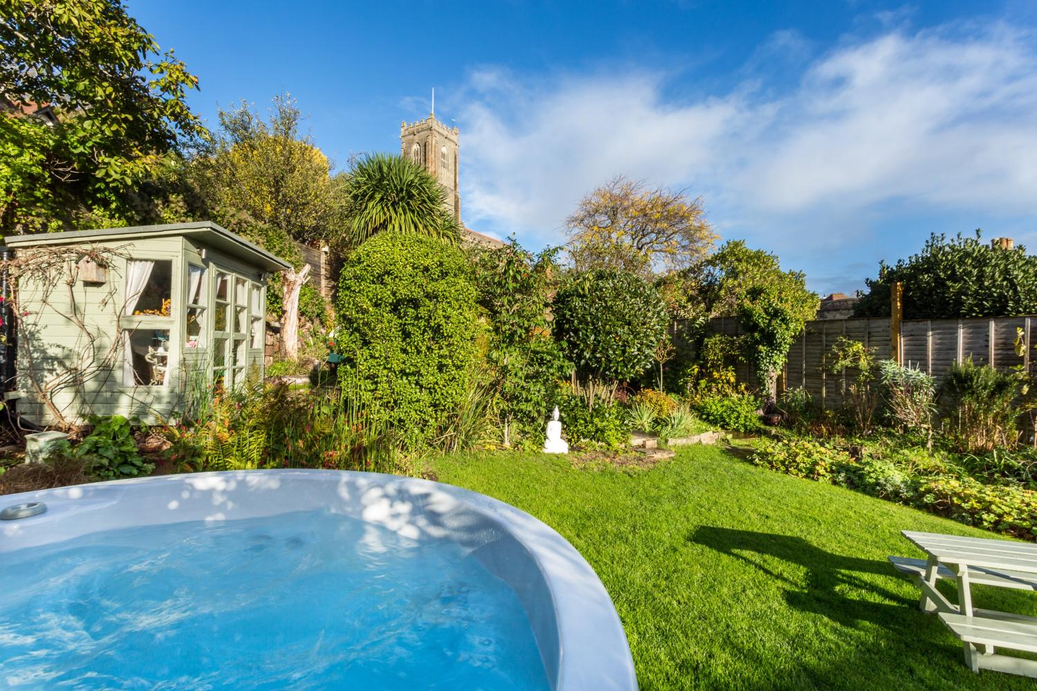 There's a wonderful view from the hot tub.