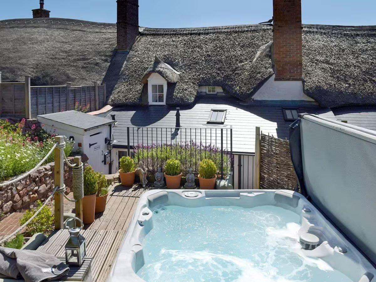 The hot tub is perfect after a day exploring Exmoor.