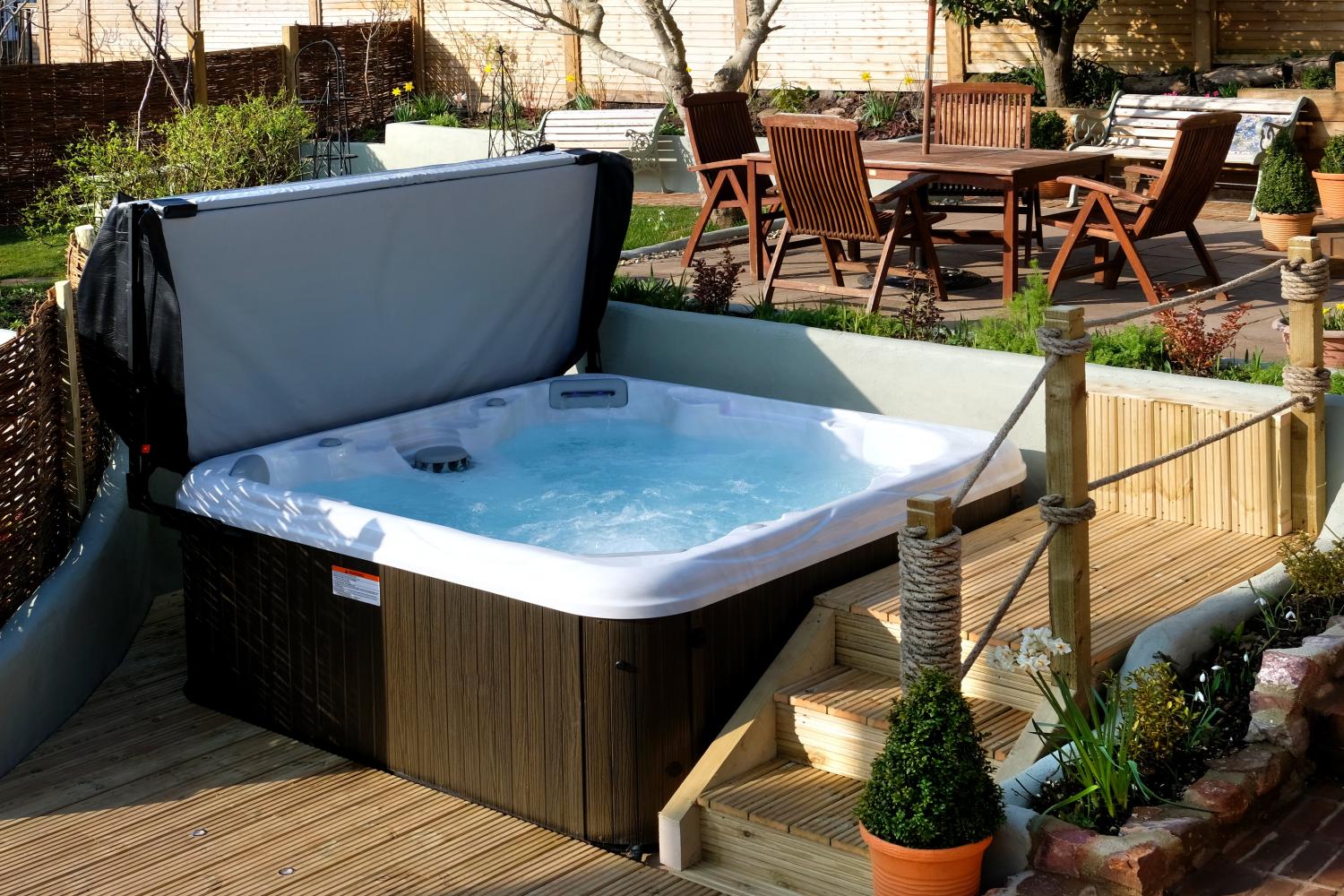 Enjoy a dip in the hot tub.