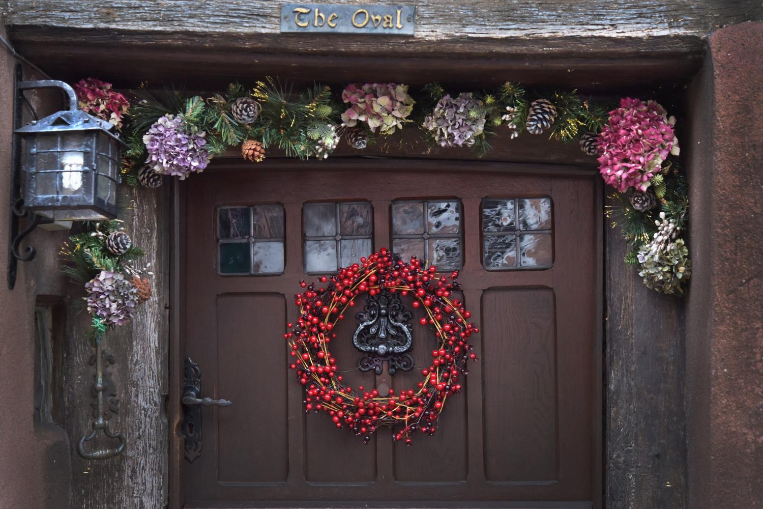 Our front door garland is much-admired.