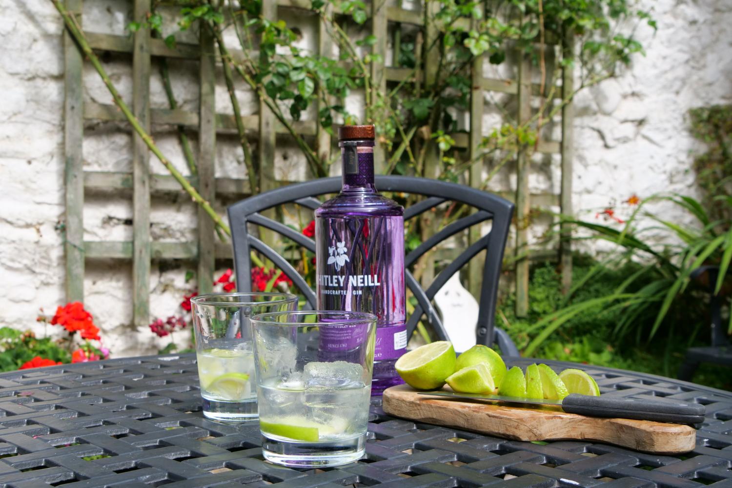 Time for a G&T in the pretty courtyard.