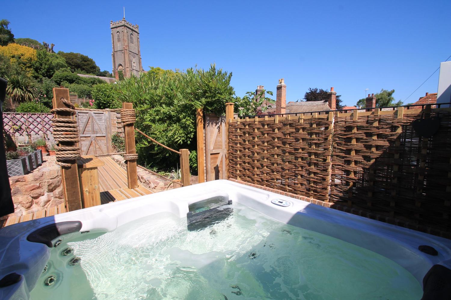 Private hot tub at Stone Barn