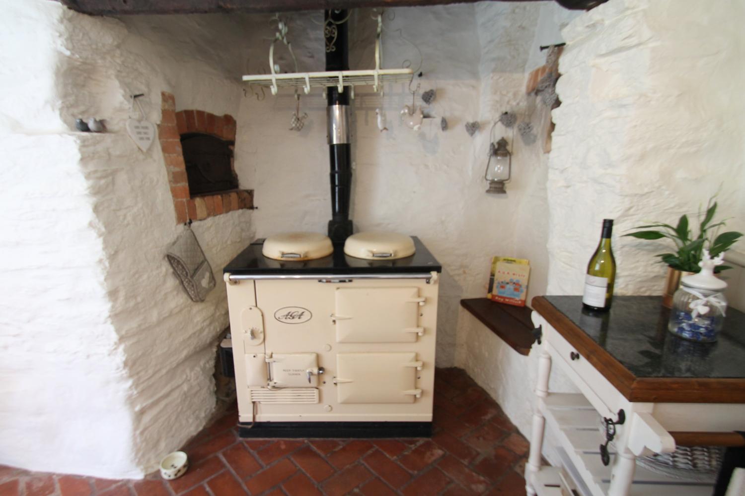 Easy cooking with the vintage oil fired Aga.