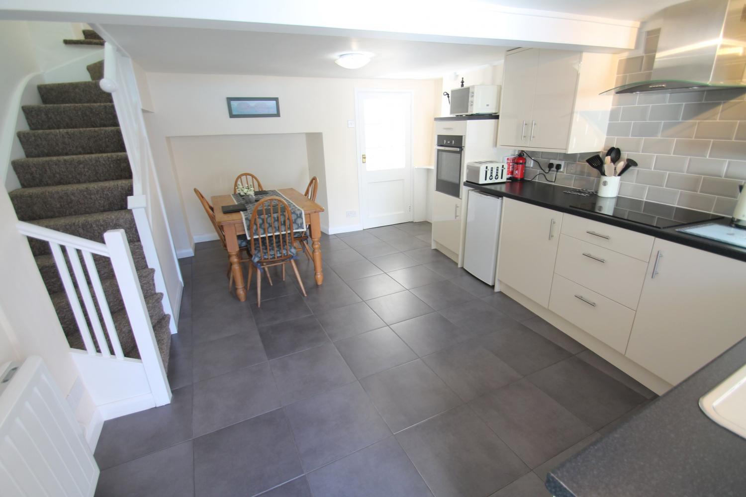 Large kitchen-dining room at Gazebo Cottage