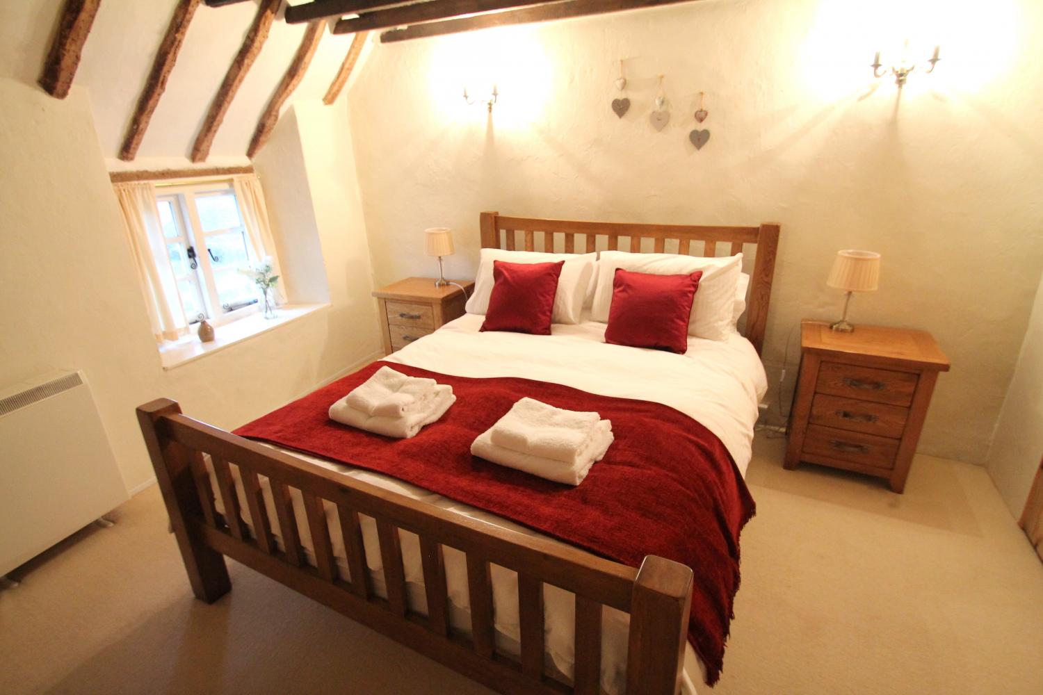 Master bedroom at Yew Tree Cottage