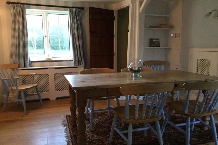 Dining room with door to stairs