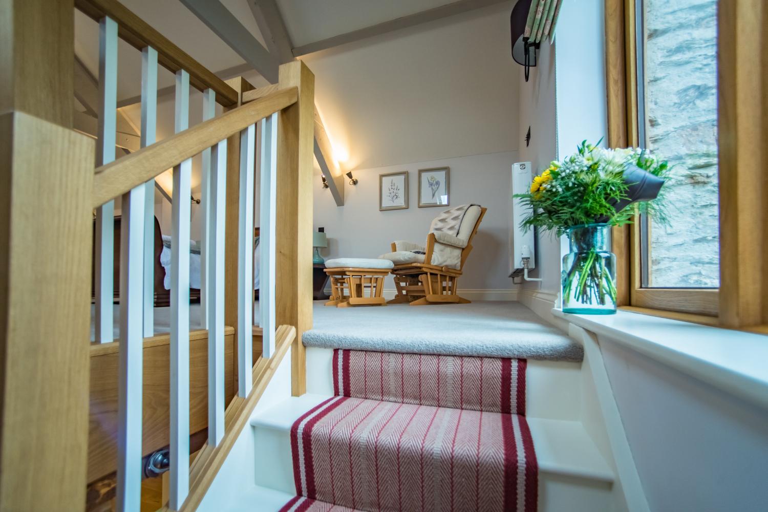 The Cow Shed stairway to a peaceful nights sleep