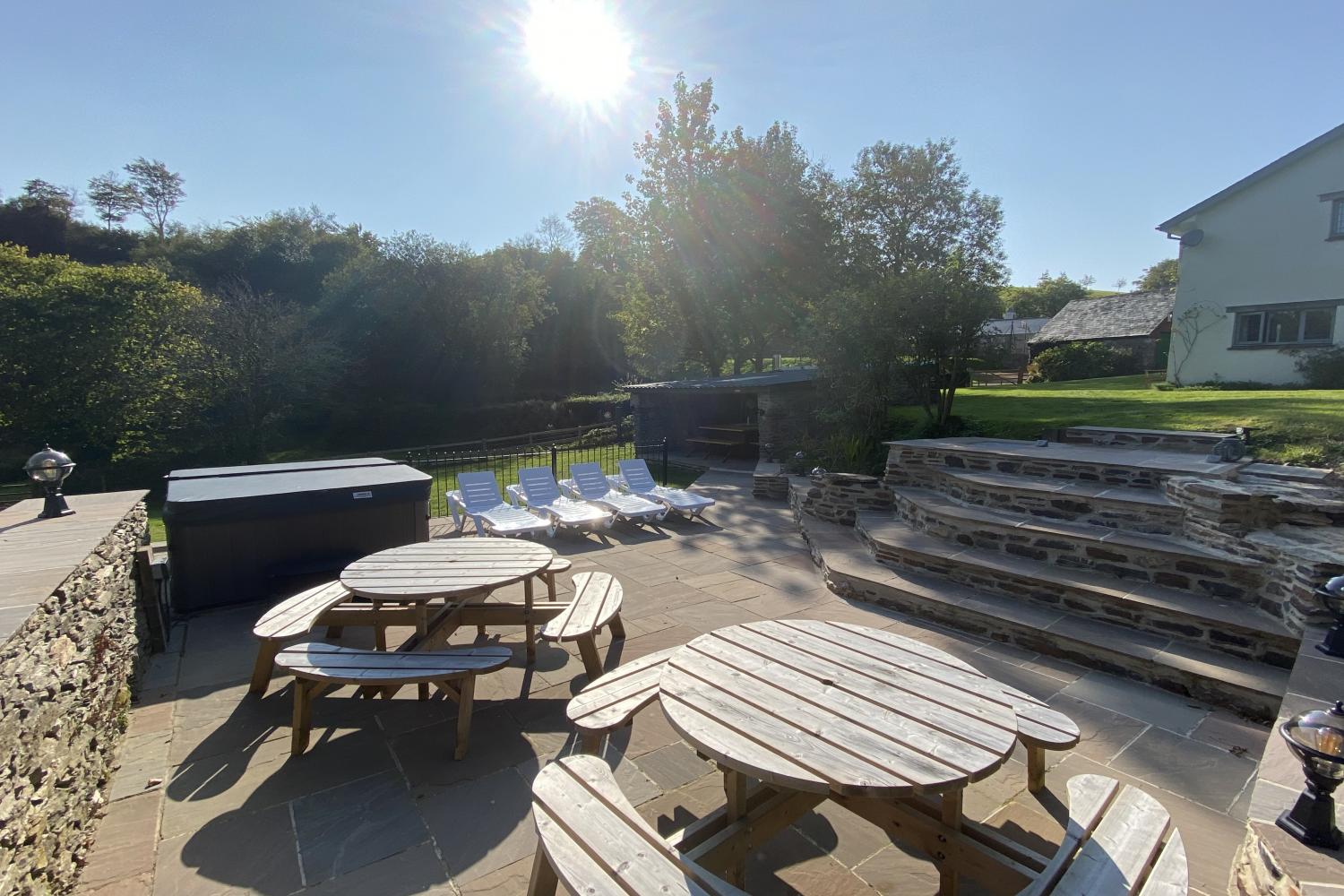 Sun terrace with hot tub