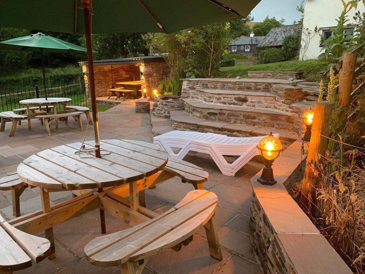 Terrace at Middle Stolford Cottage