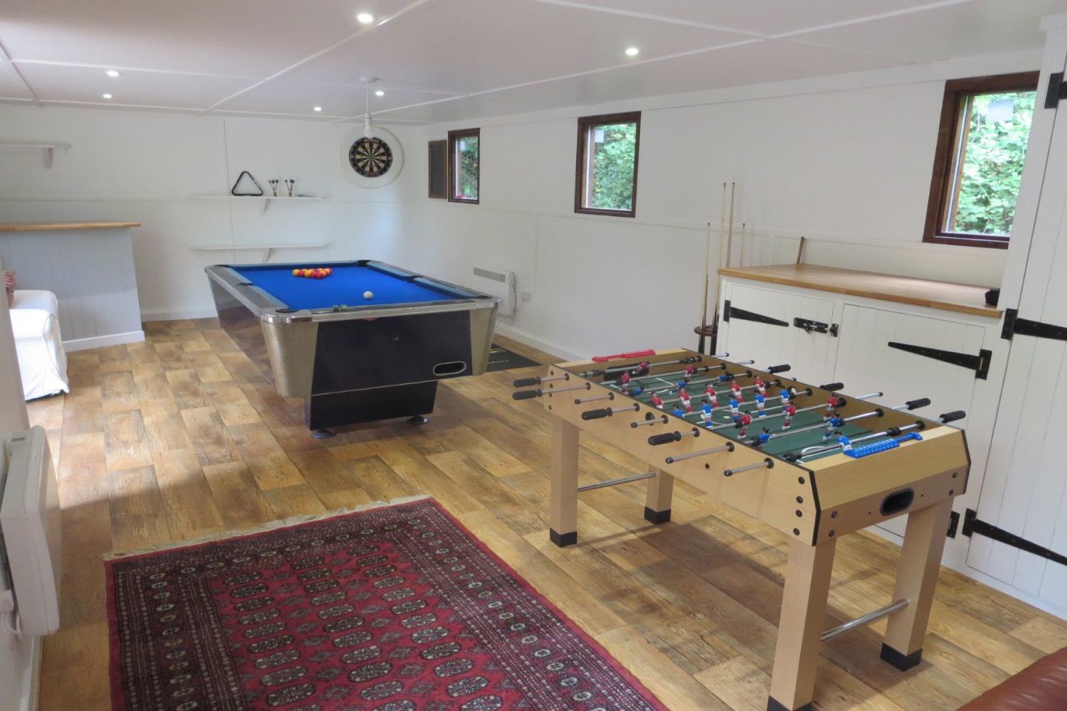 New games room in outbuilding