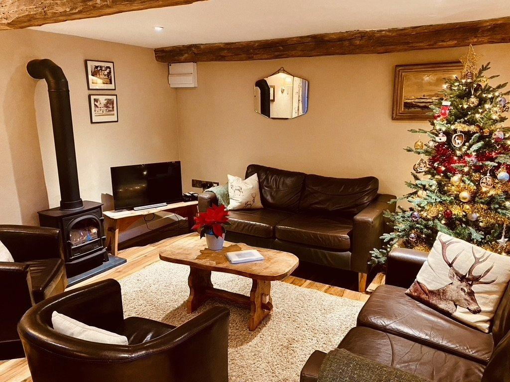 Christmas in the sitting room at The Piggery