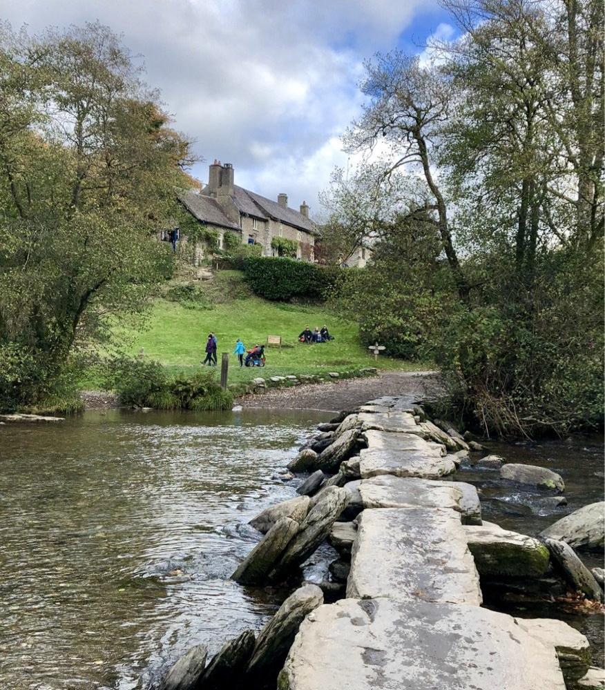 The iconic medieval Tarr Steps close to Stockham