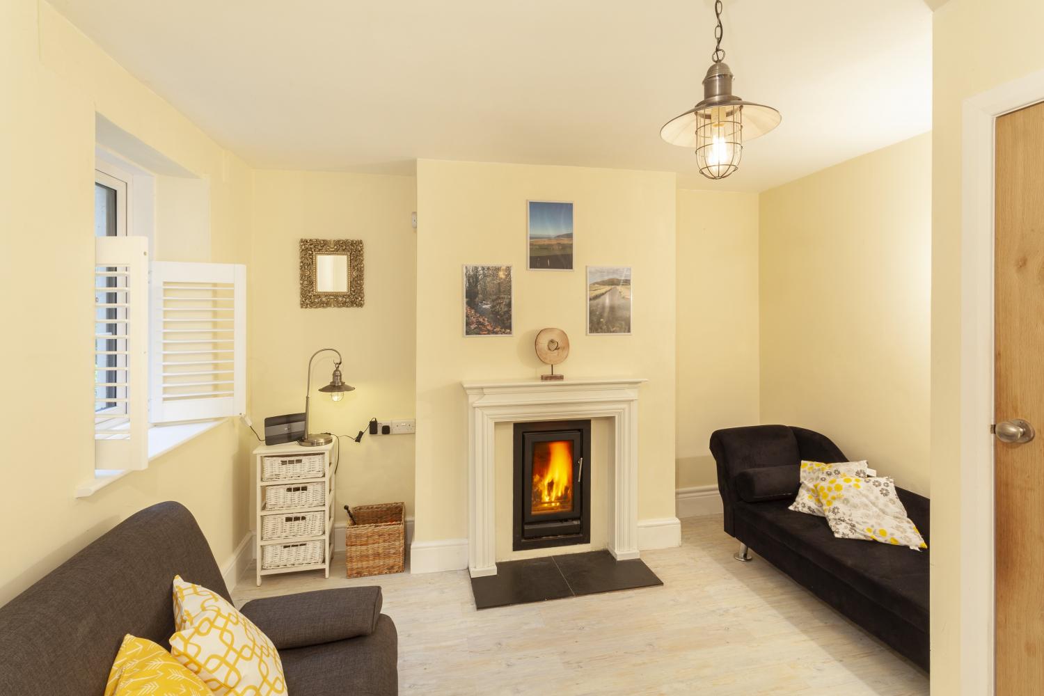 Wood-burner in the sitting room