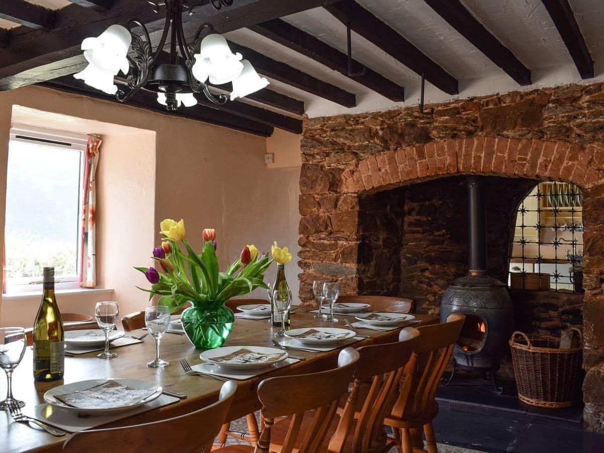 Dining Room with wood burner