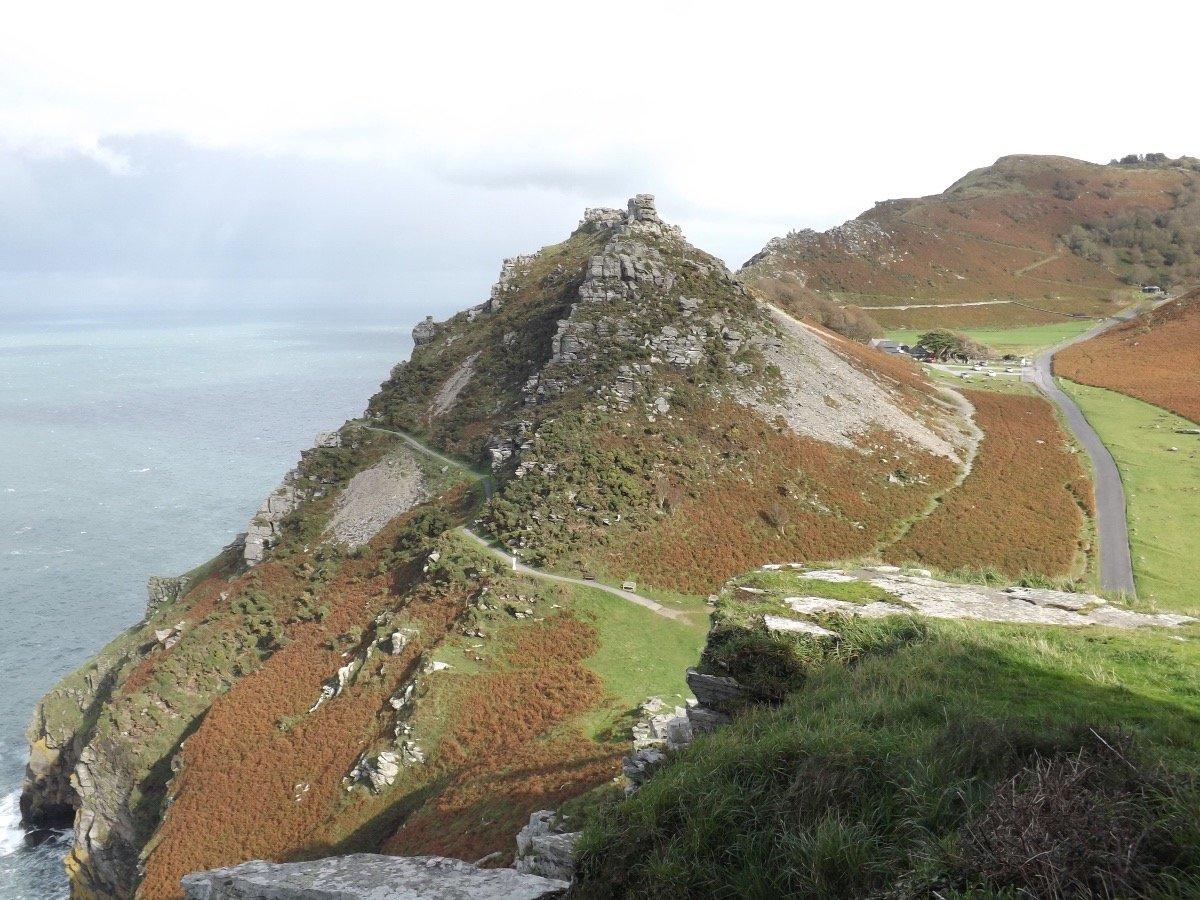 From the top of Castle Rock, Valley of Rocks near Lynton