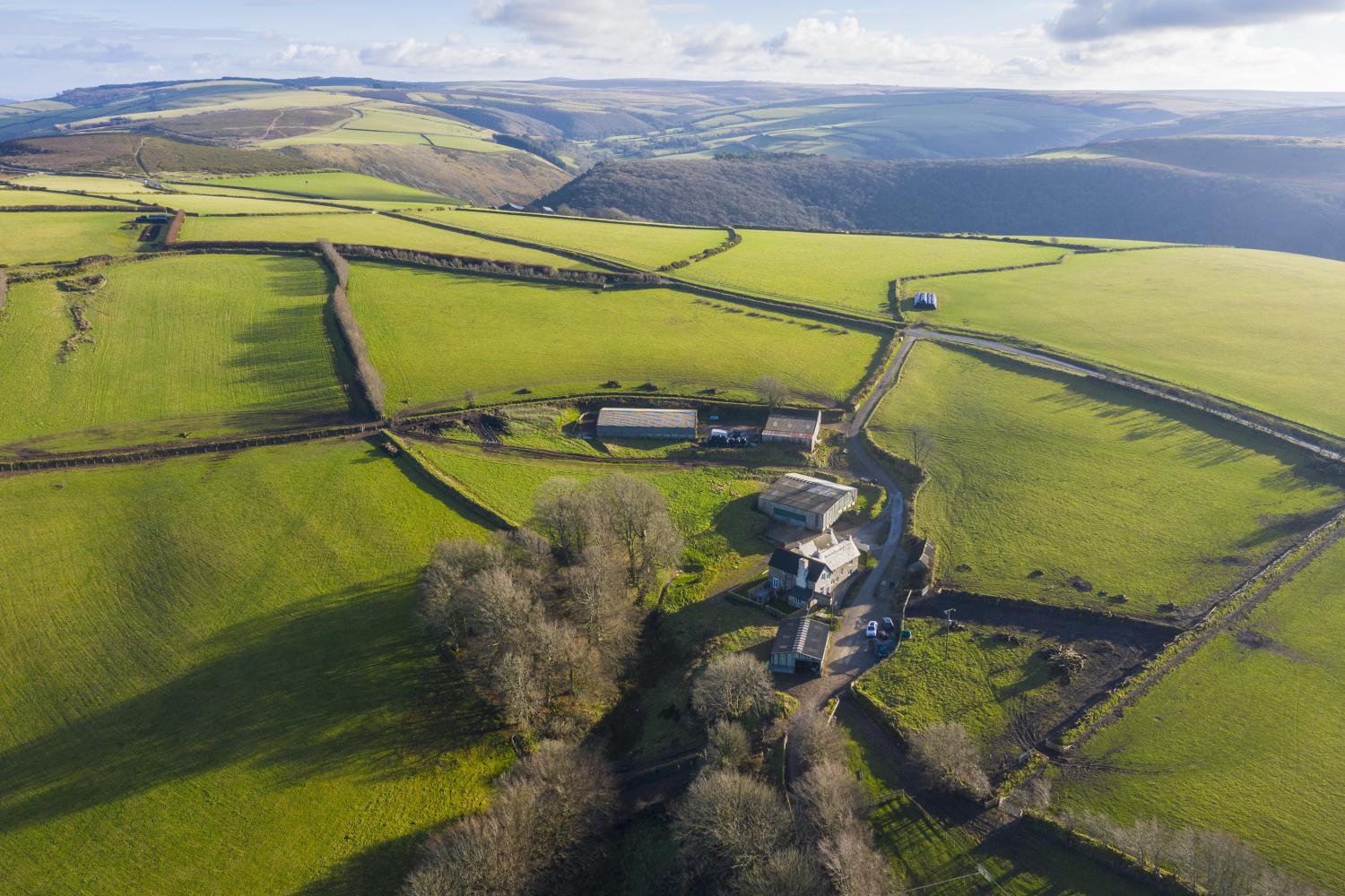 View to moorland behind