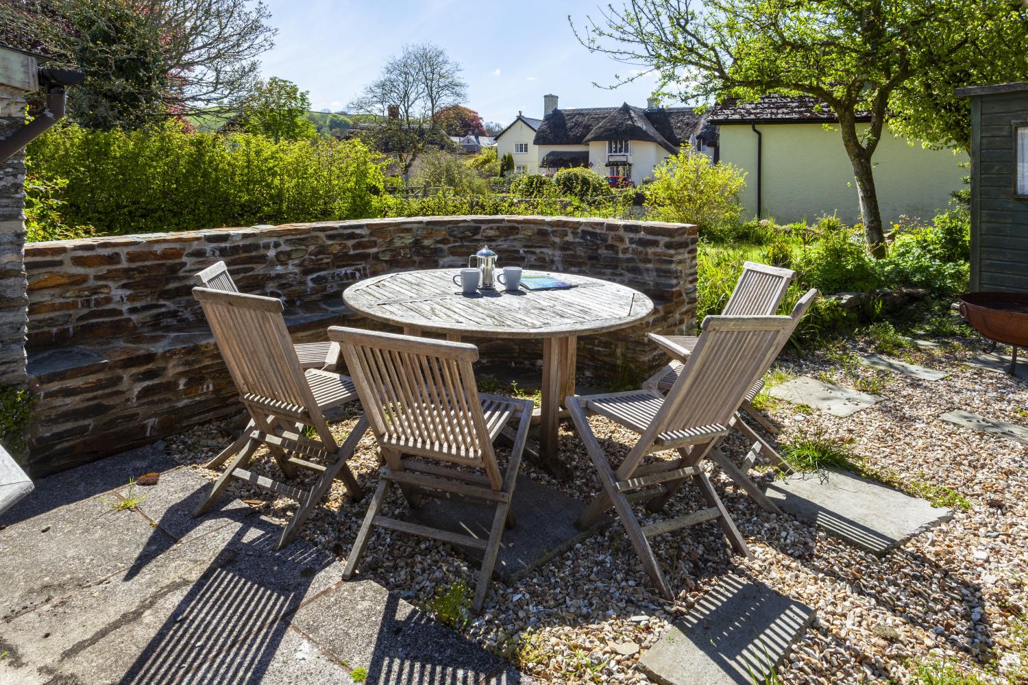Private sitting / eating / BBQ area Dowry Cottage Winsford