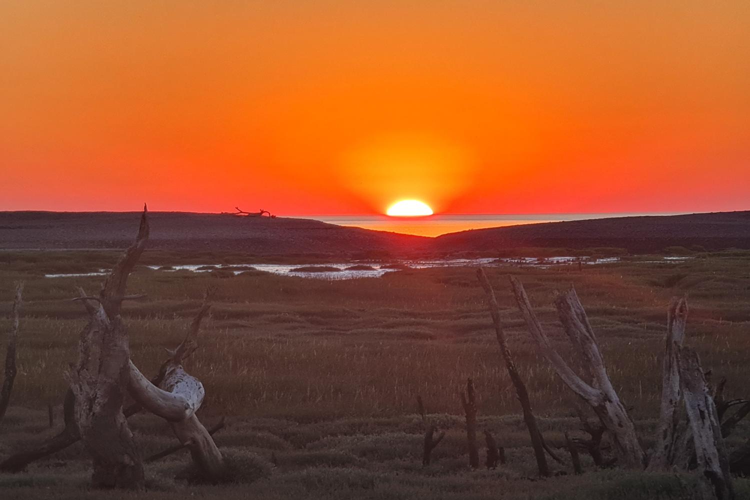 Sunset on Porlock Marsh - August 2022