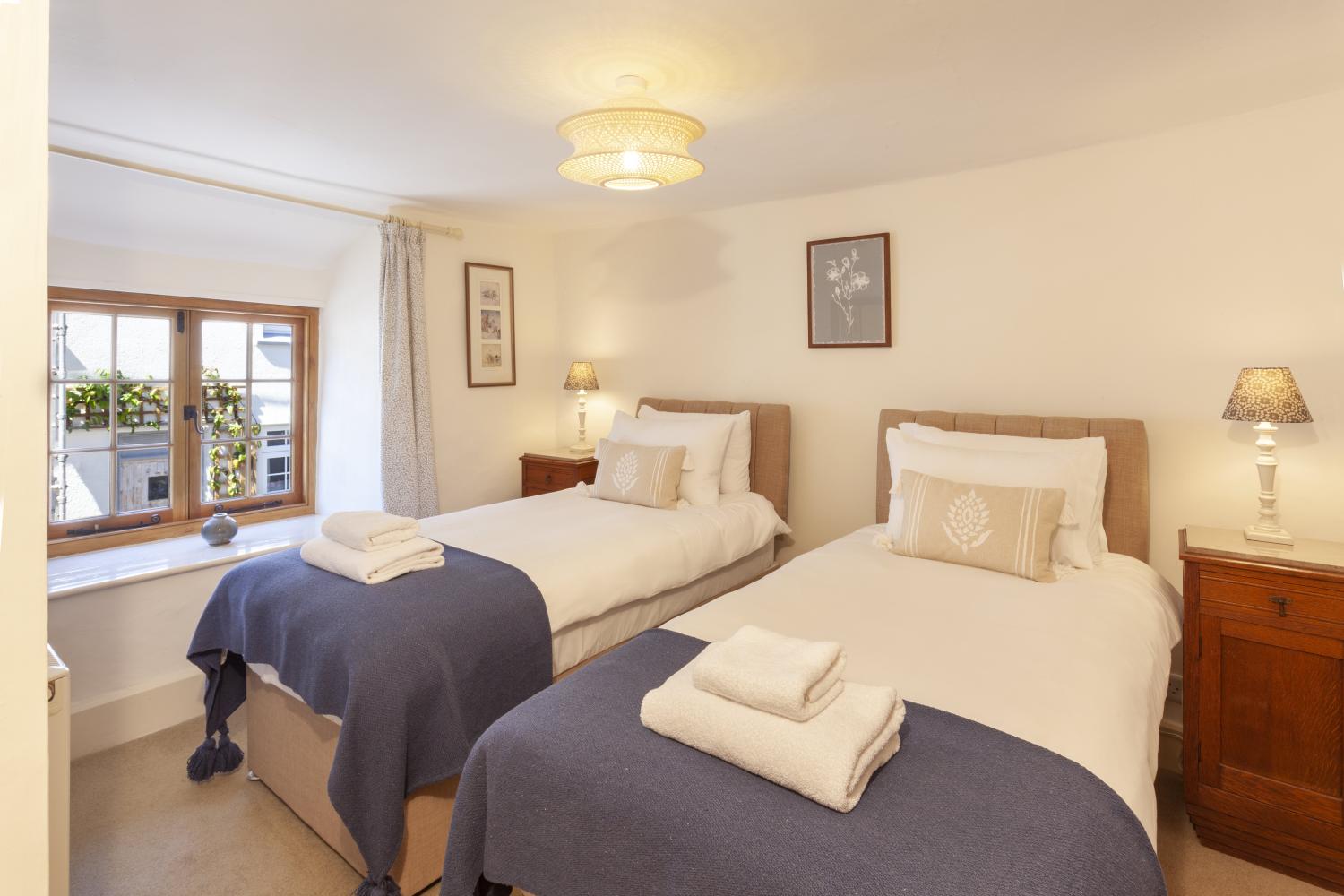 Single beds or super king on your request, bedroom at the front of the cottage