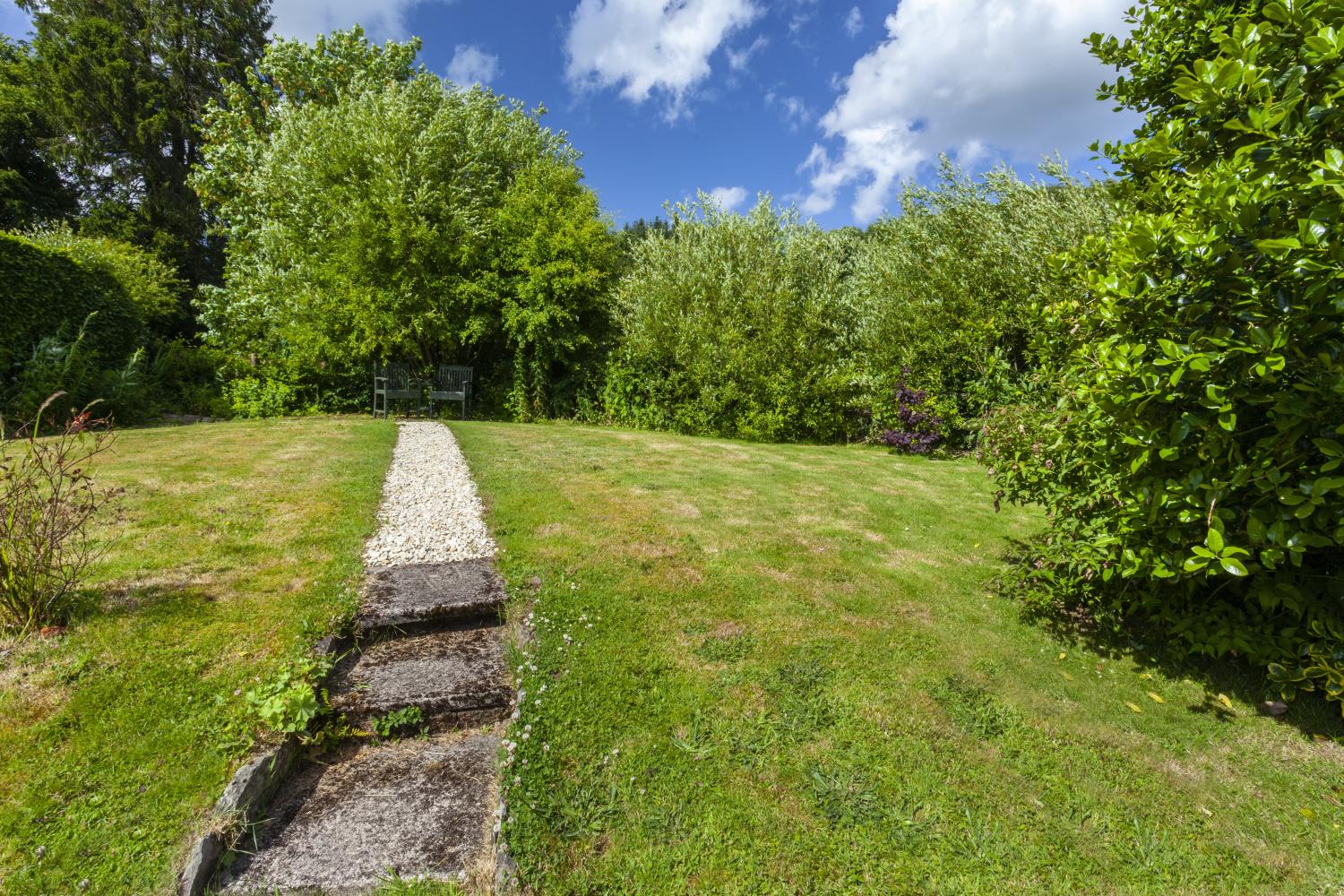 upper garden area from lower garden