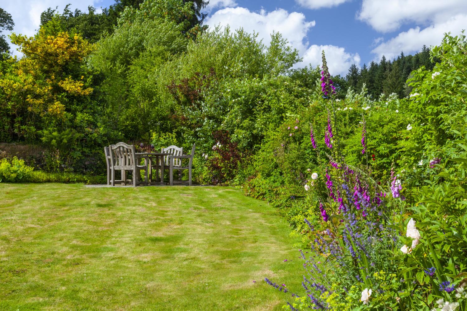 lower garden seating area