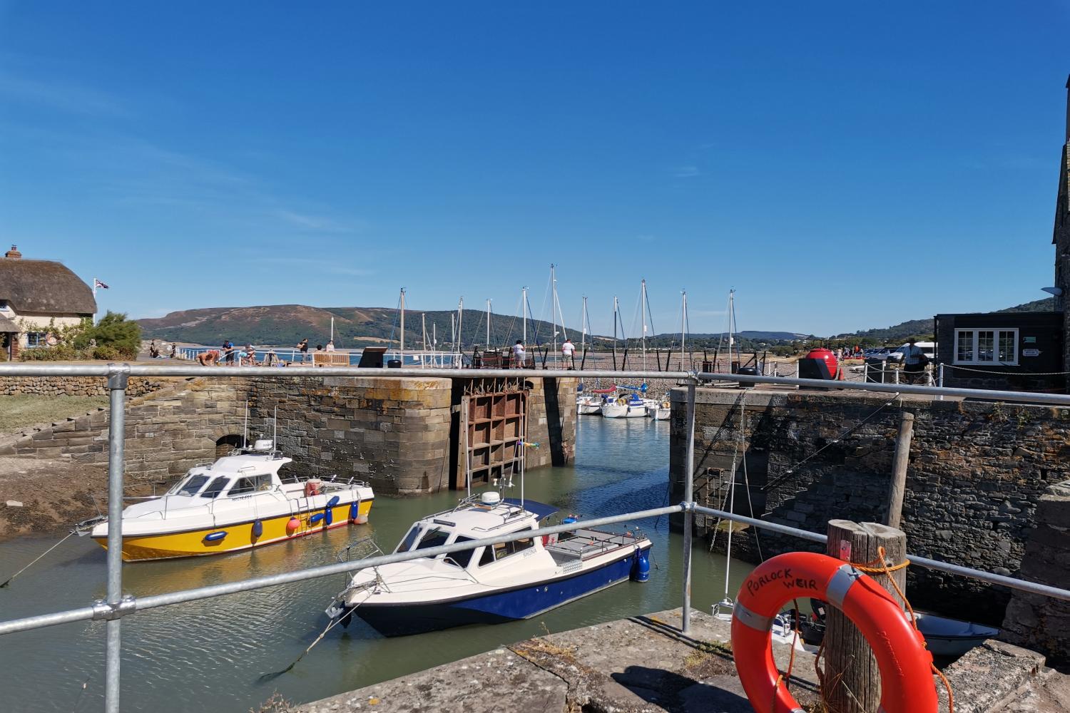 Boats in Porlock Weir Harbour