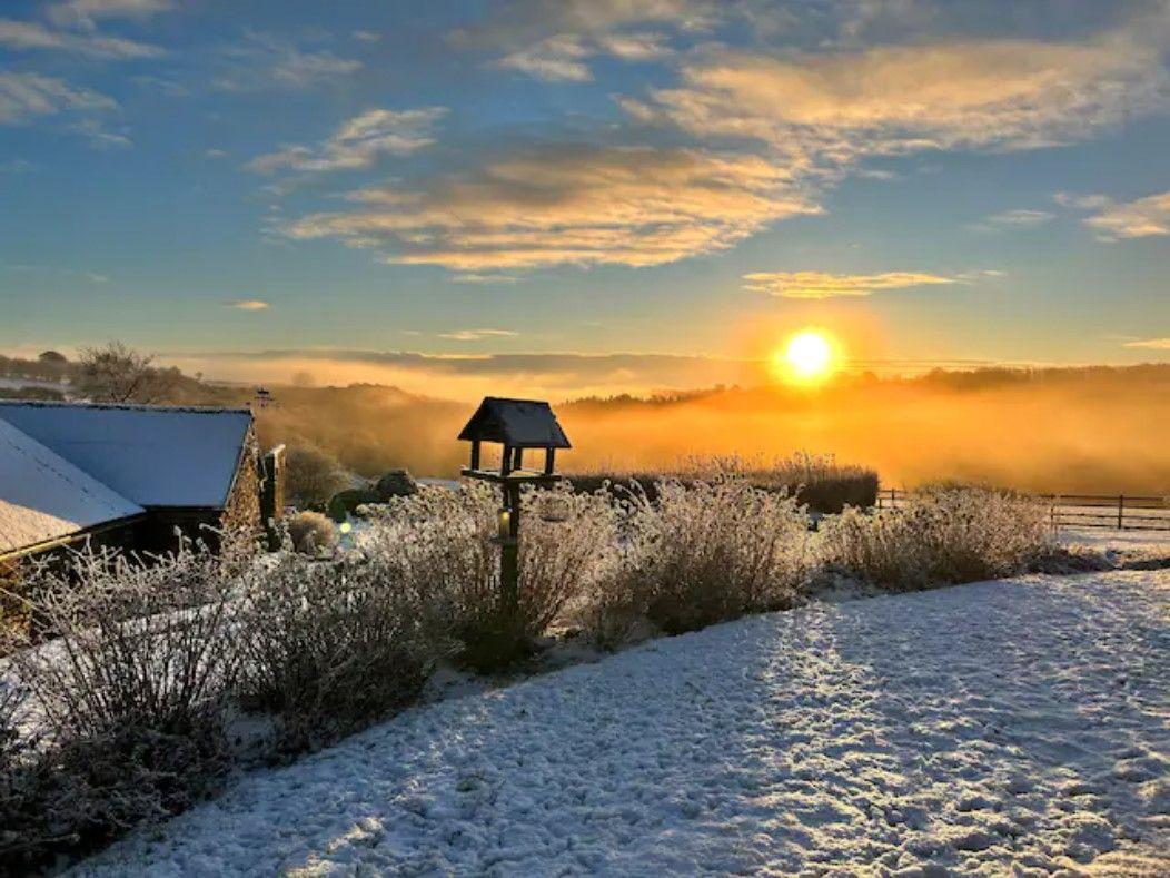 West Hollowcombe Farm in winter