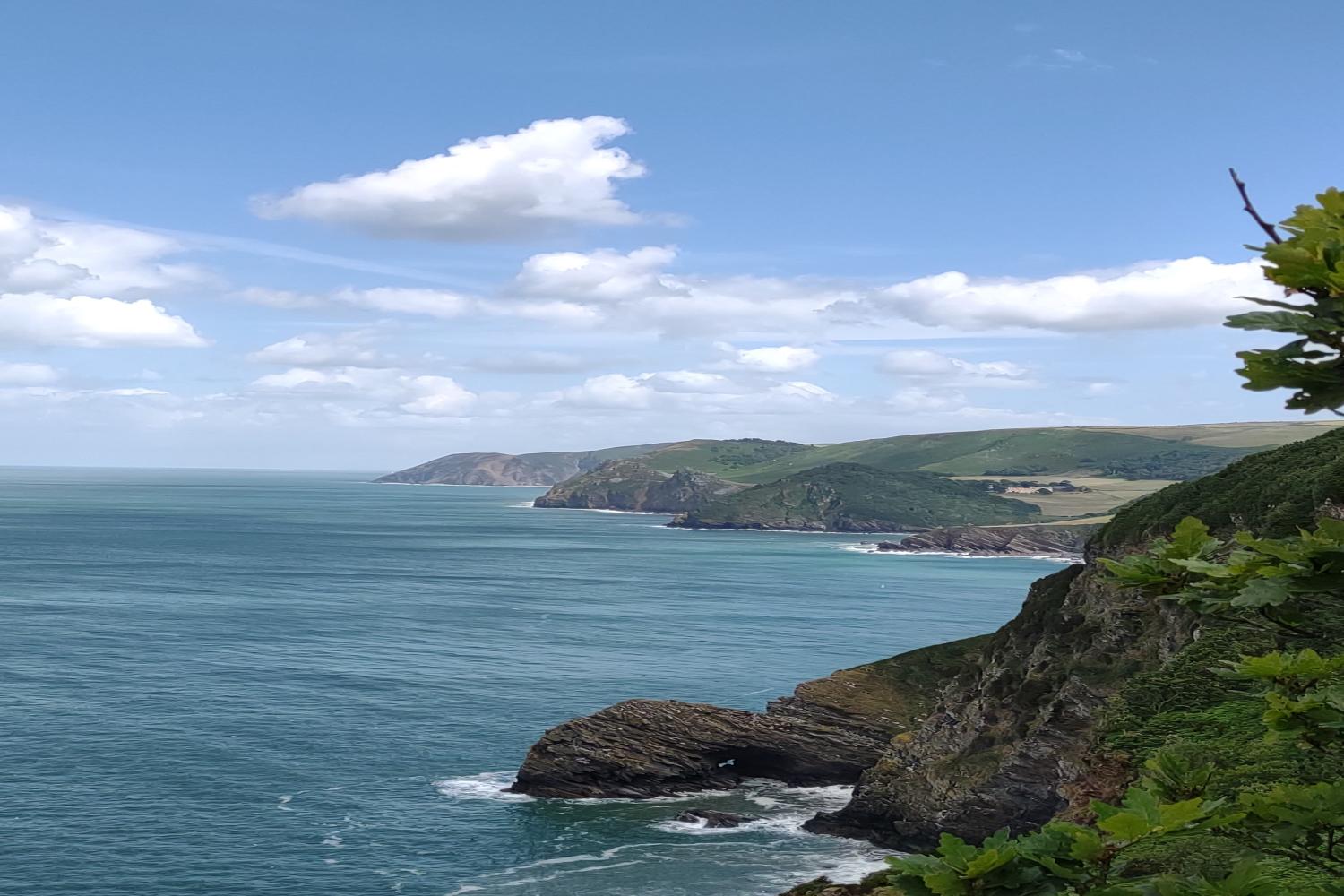 Looking towards Lee Abbey from the South west Coastal Path