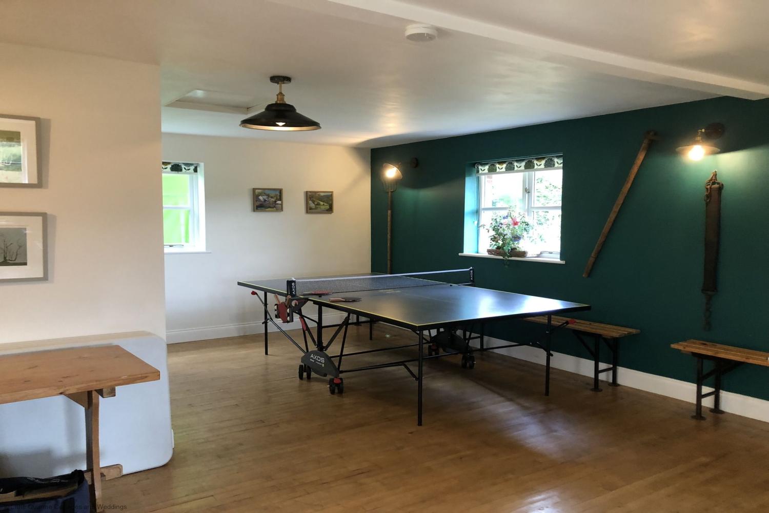 The barn/games room