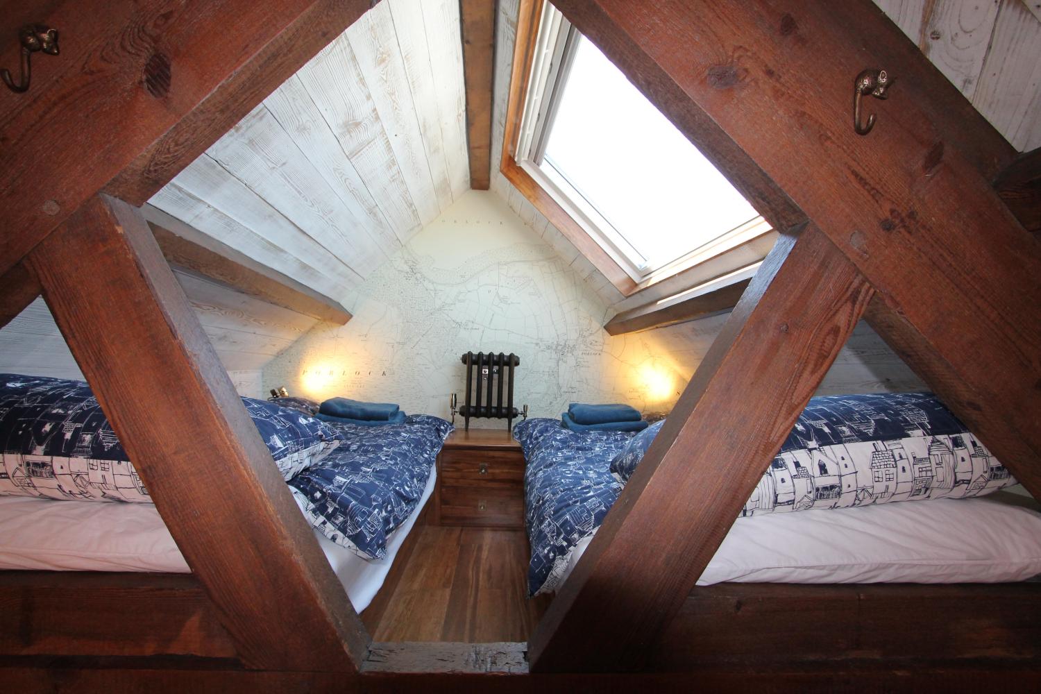 The climb through to the bed deck