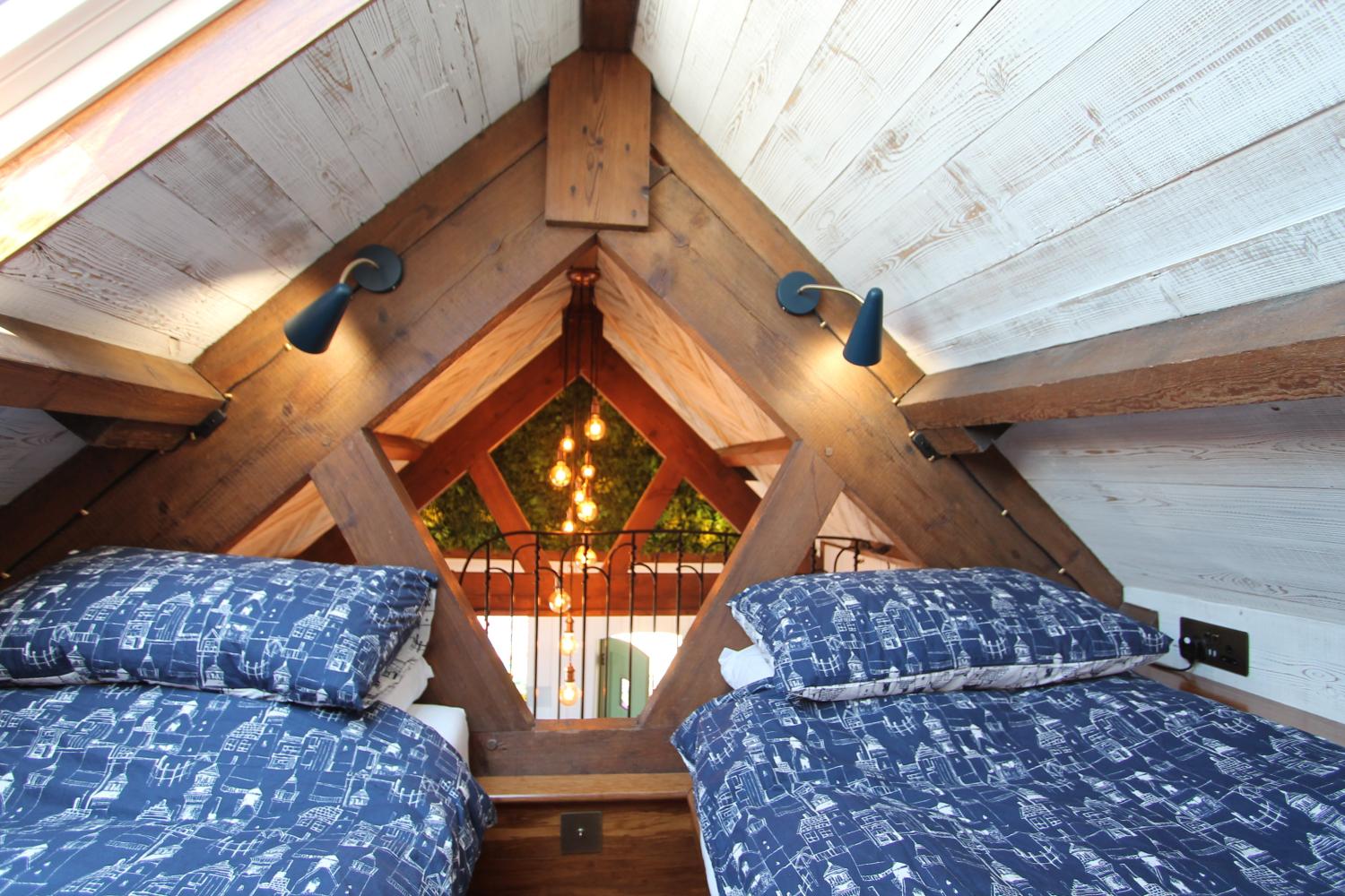 The way through to the bed deck over the bemas